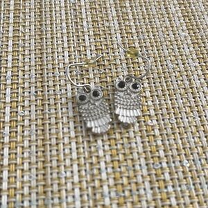 Silver Owl Earrings